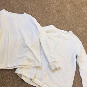 OLD NAVY BOYS SMALL WHITE LONG SLEEVE SHIRTS 2